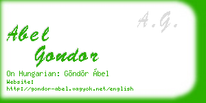 abel gondor business card